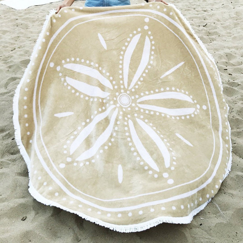 serviette ronde l'ensablée